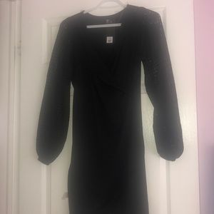 Black wrap dress